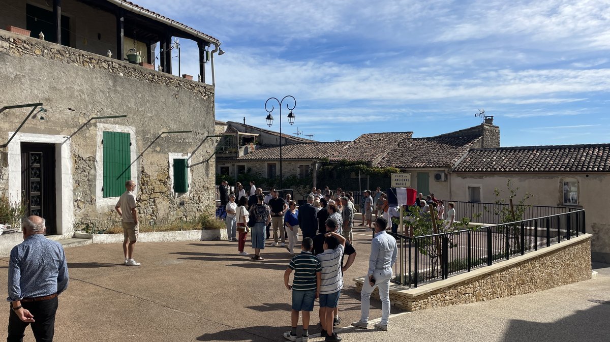 Sauzet et sa nouvelle place Joseph Artal (Photo Anthony Maurin)