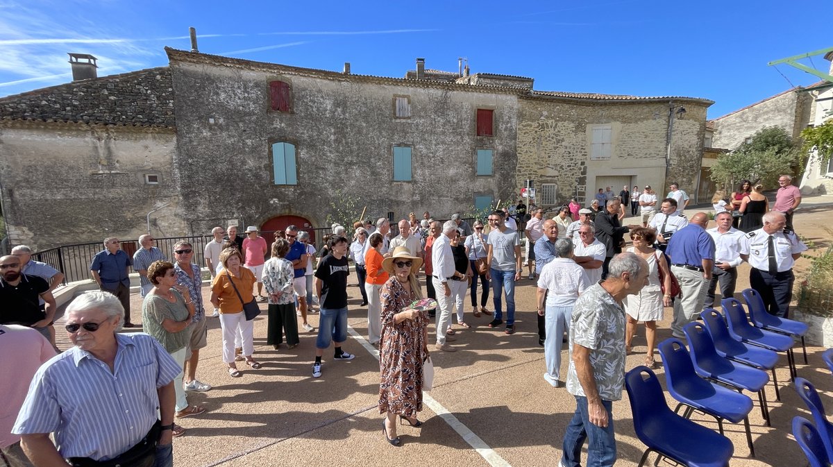 Sauzet et sa nouvelle place Joseph Artal (Photo Anthony Maurin)