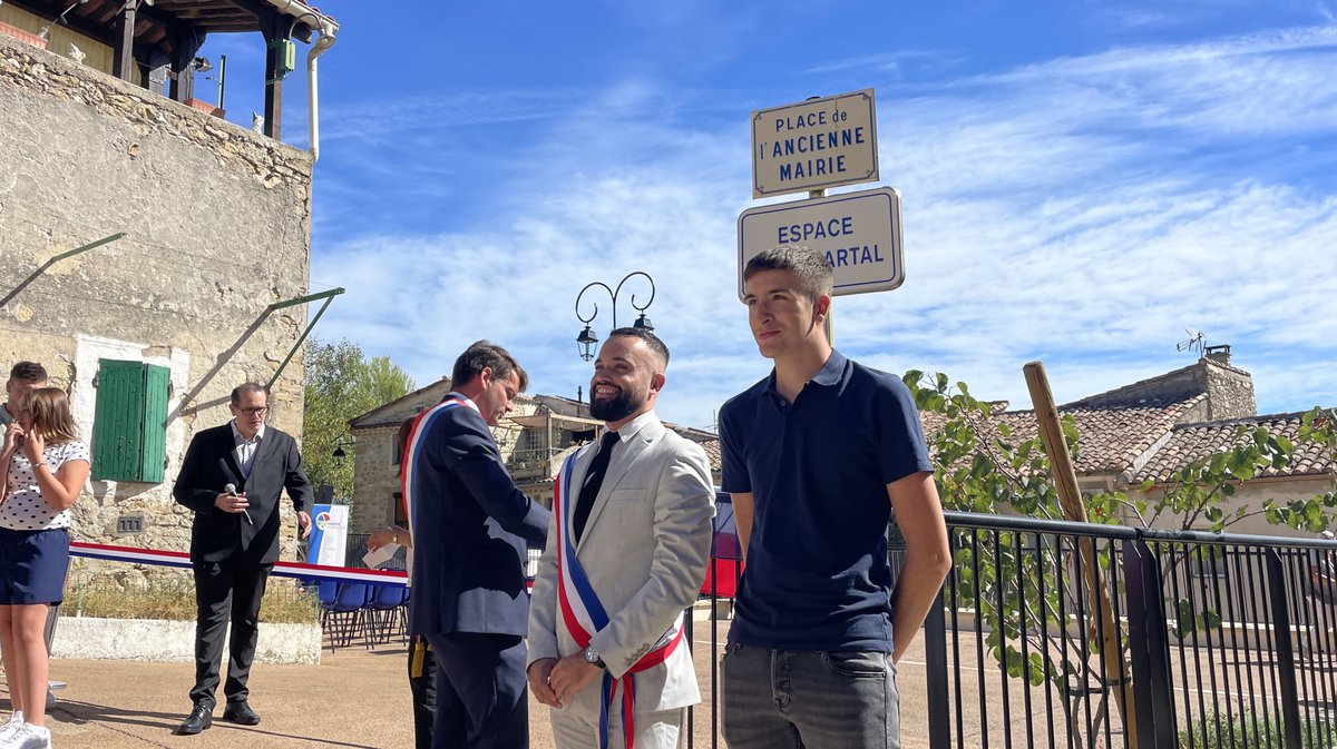 Sauzet et sa nouvelle place Joseph Artal (Photo Anthony Maurin)