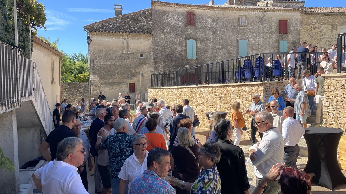 Sauzet et sa nouvelle place Joseph Artal (Photo Anthony Maurin)
