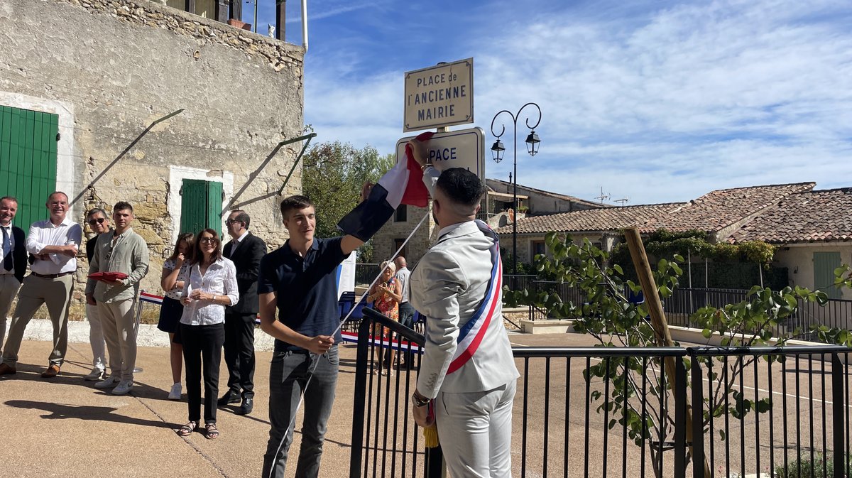 Sauzet et sa nouvelle place Joseph Artal (Photo Anthony Maurin)