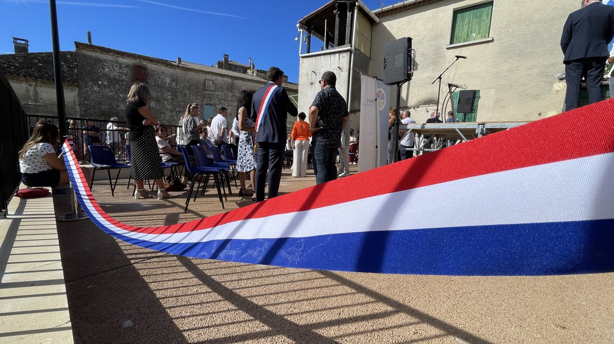 Sauzet et sa nouvelle place Joseph Artal (Photo Anthony Maurin)