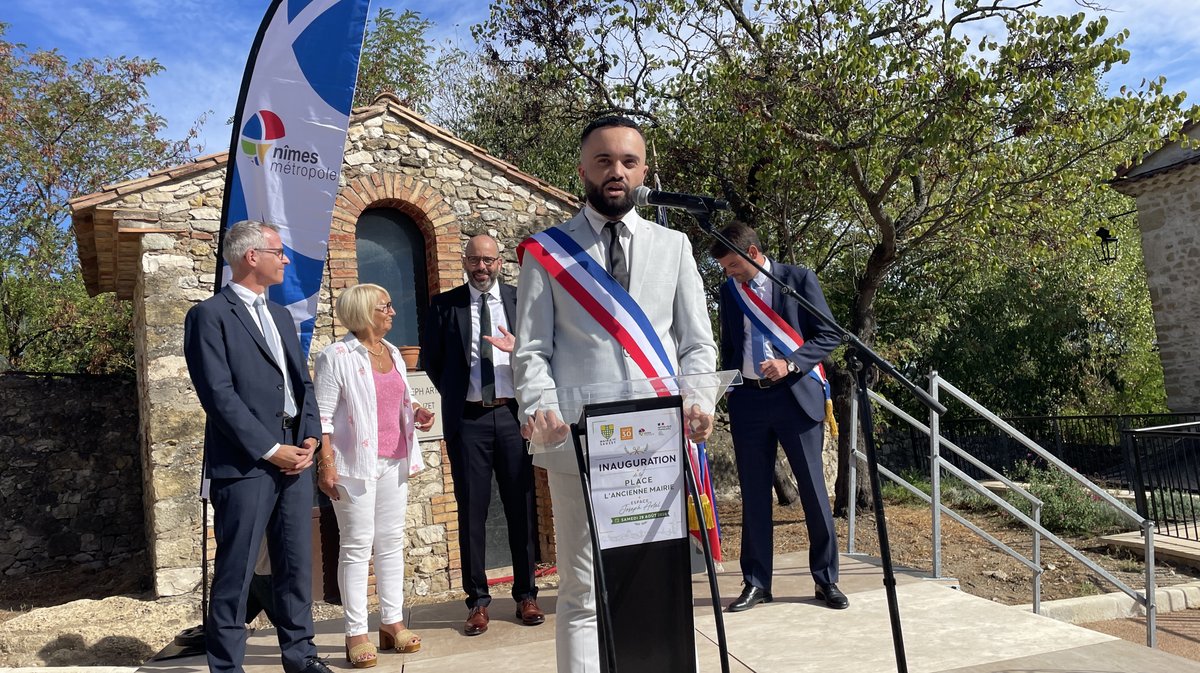 Sauzet et sa nouvelle place Joseph Artal (Photo Anthony Maurin)