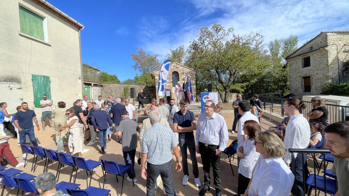 Sauzet et sa nouvelle place Joseph Artal (Photo Anthony Maurin)