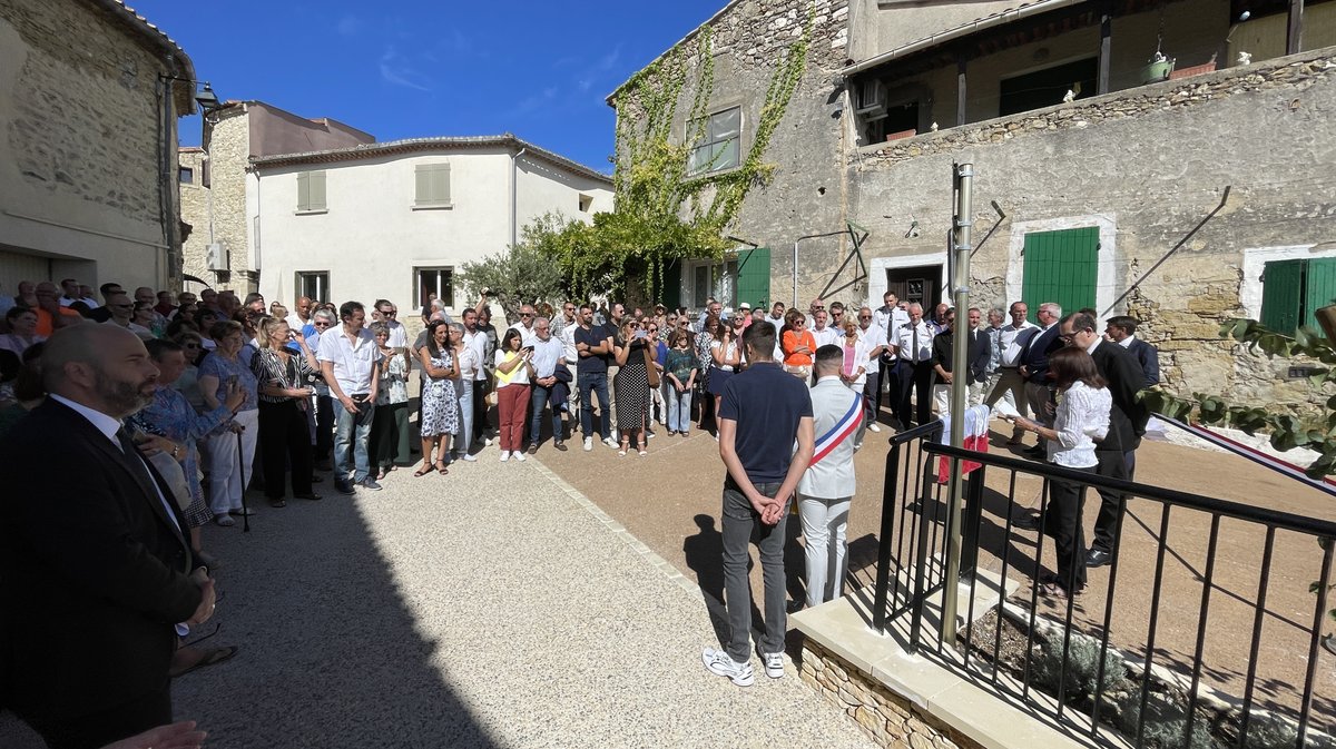 Sauzet et sa nouvelle place Joseph Artal (Photo Anthony Maurin)