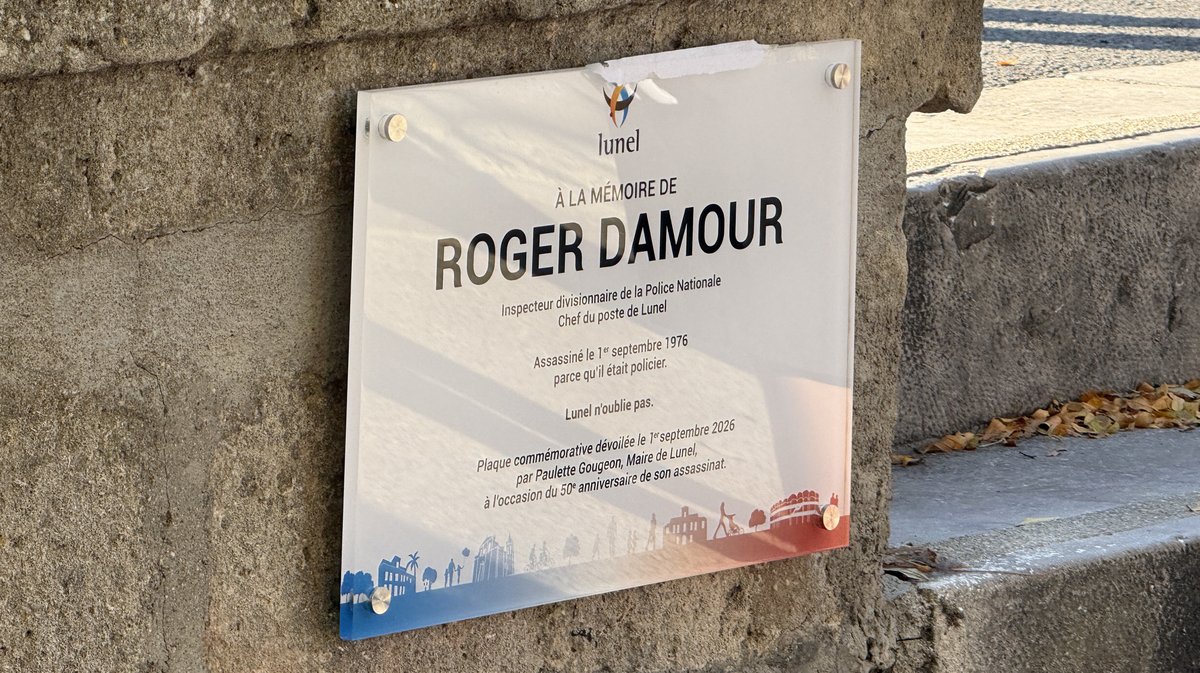 Plaque Roger Damour Lunel