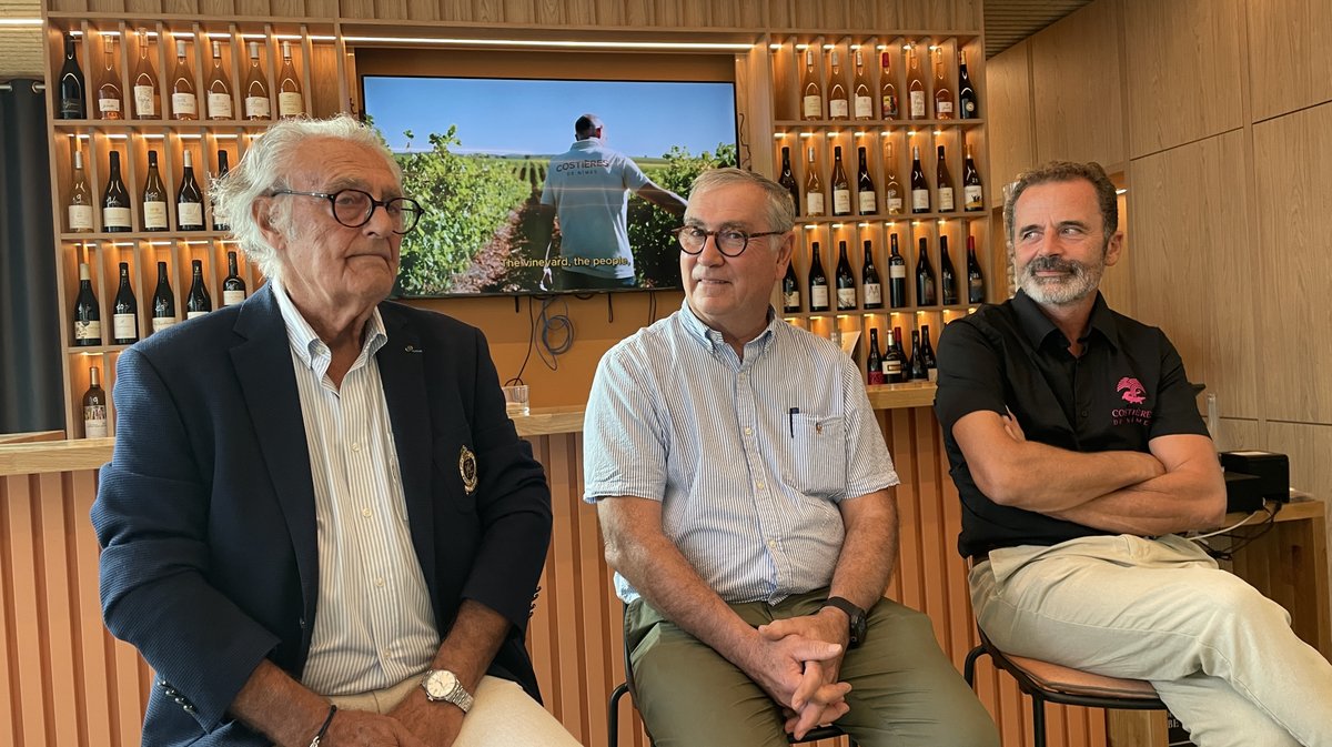 Les Costières de Nîmes avec Olivier Gibelin, Bernard Angelras et Cyril Marès (Photo Anthony Maurin)