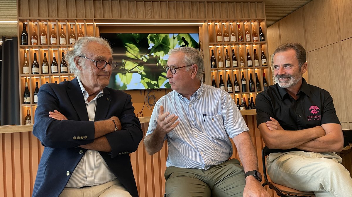 Les Costières de Nîmes avec Olivier Gibelin, Bernard Angelras et Cyril Marès (Photo Anthony Maurin)