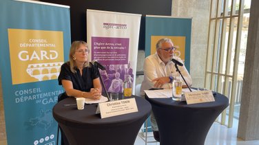 Journée des aidants Gard Christine Tonin et Christophe Serre (Photo Anthony Maurin)