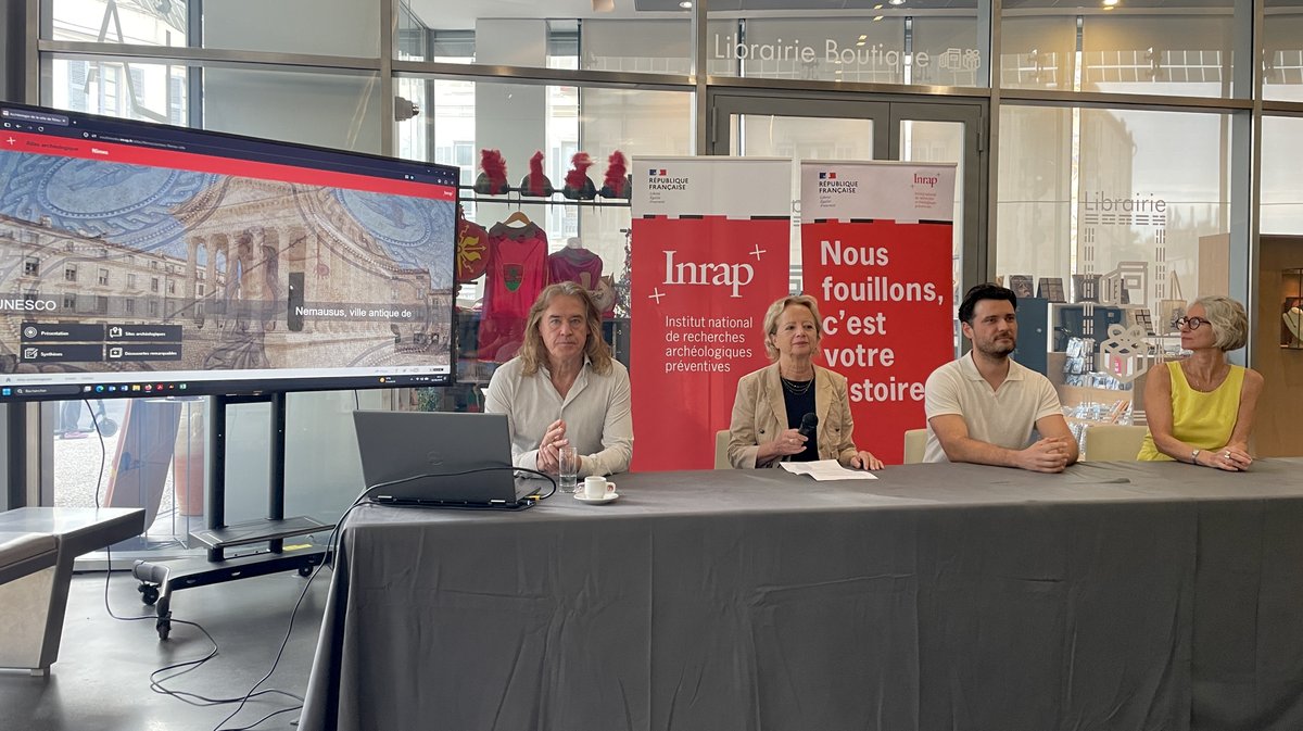 Présentation de l'Atlas archéologique de Nîmes Inrap (Photo Anthony Maurin)