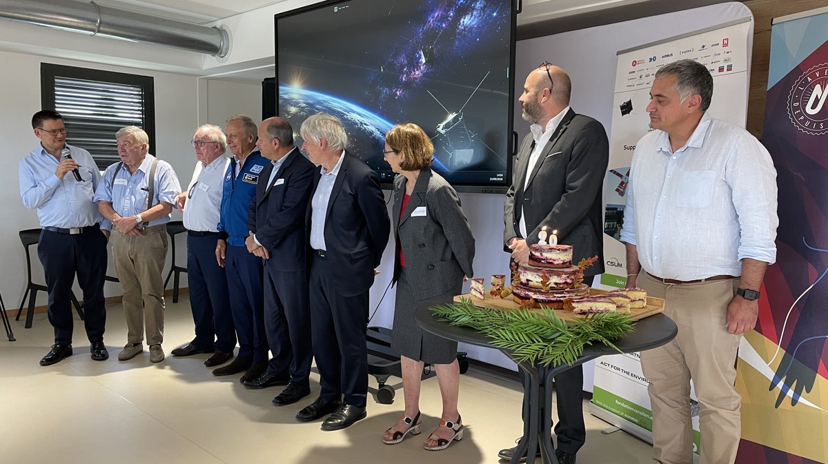 Symétrie Centre spatial de l'Université de Montpellier Fondation Van Allen 20 ans ROBUSTA le CubeSat (Photo Anthony Maurin)