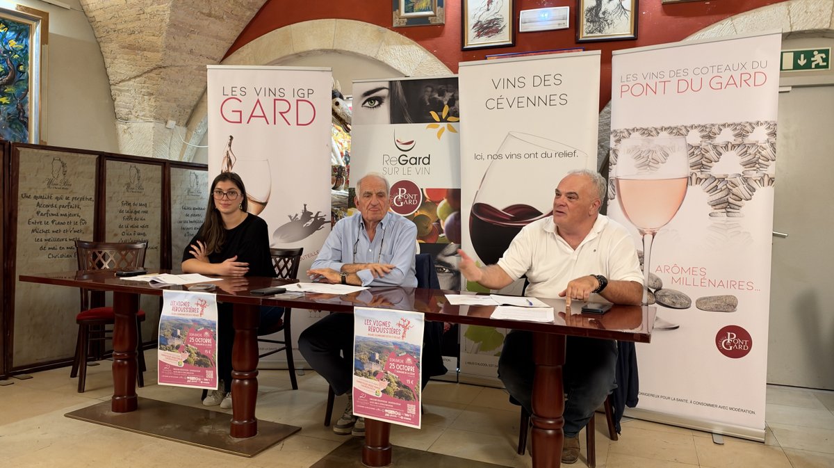 Alix Bailly, Denis Verdier et Gérard Sanchez Fédération IGP vins du Gard (Photo Anthony Maurin)