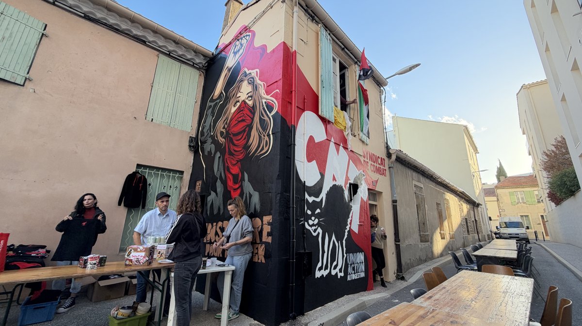 La fresque de Rnst pour la CNT (Photo Anthony Maurin)