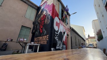 La fresque de Rnst pour la CNT (Photo Anthony Maurin)
